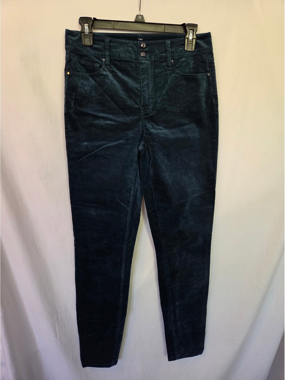 The Skinny Ankle High-Rise Corduroy Pants Size 4L Dark Blue